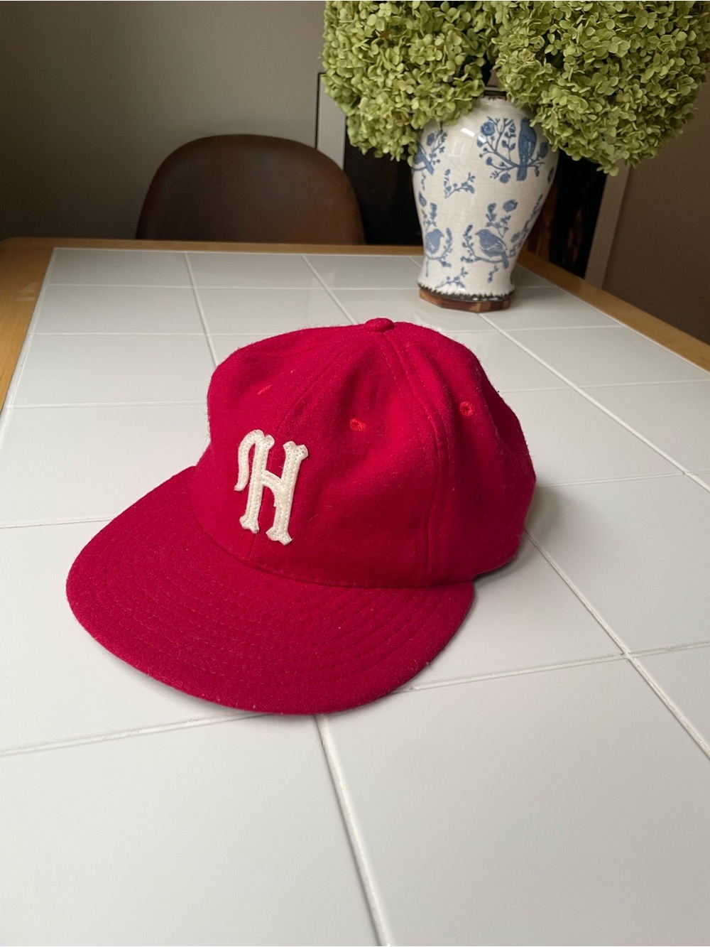 Ebbets Field Flannels Red Wool Hat Habana Leones Cuba 1940